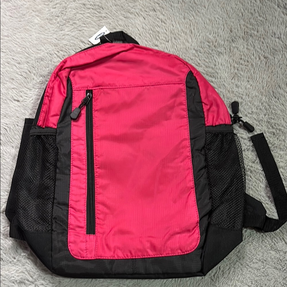 Old Navy Pink and Black Backpack with Sporty Design